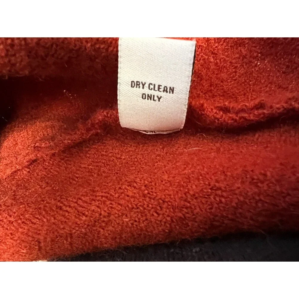 David Brooks Women's Brown/Burnt Orange LS Wool Metal Button Hooded Cardigan VTG